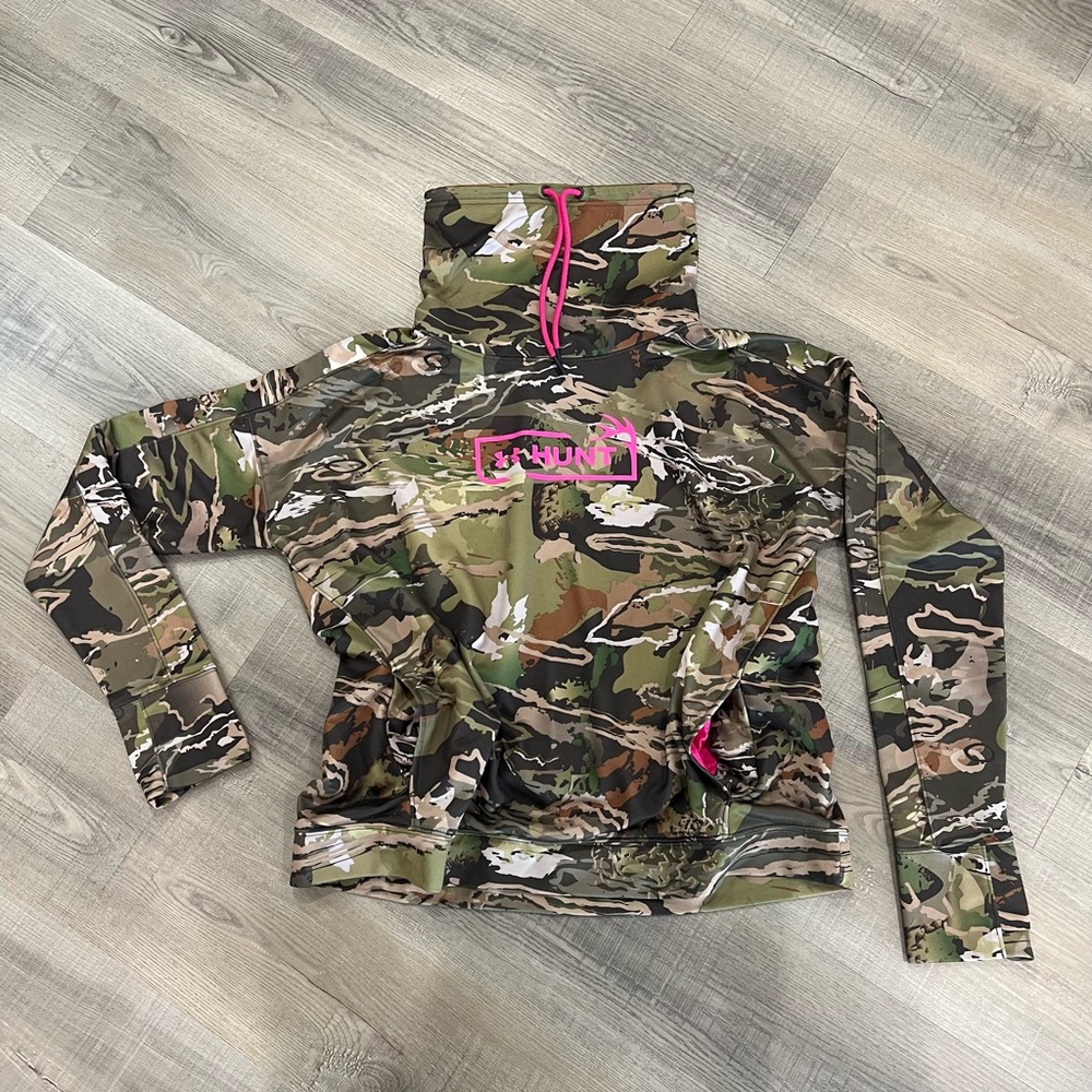 Under Armour Camo Hoodie with Pink Highlights